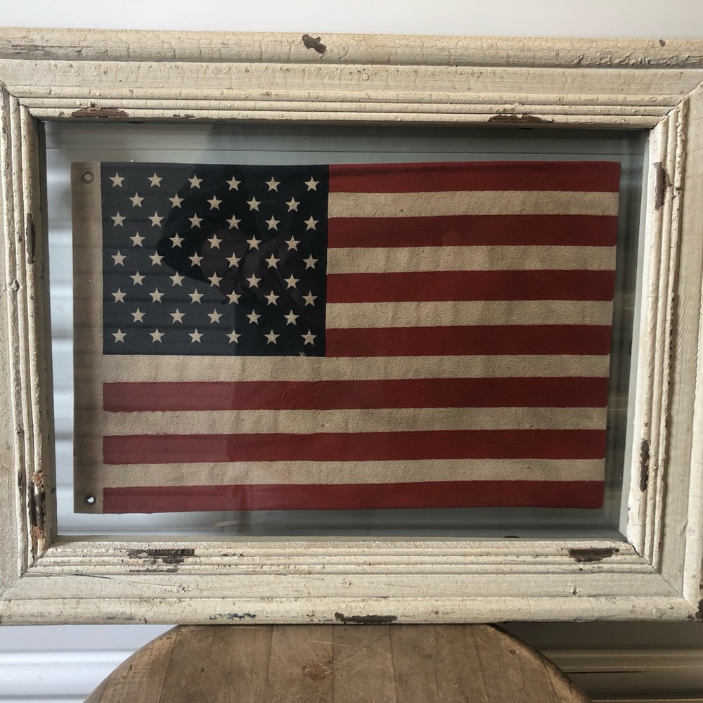 Shadow box American flag.